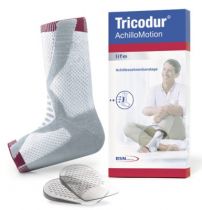 Achillessehnenbandage Tricodur AchilloMotion, Farbe weiß/grau/rot, Größe L