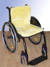 Rollstuhlauflage Echtfell, Farbe natur, Maße 45 x 85 cm